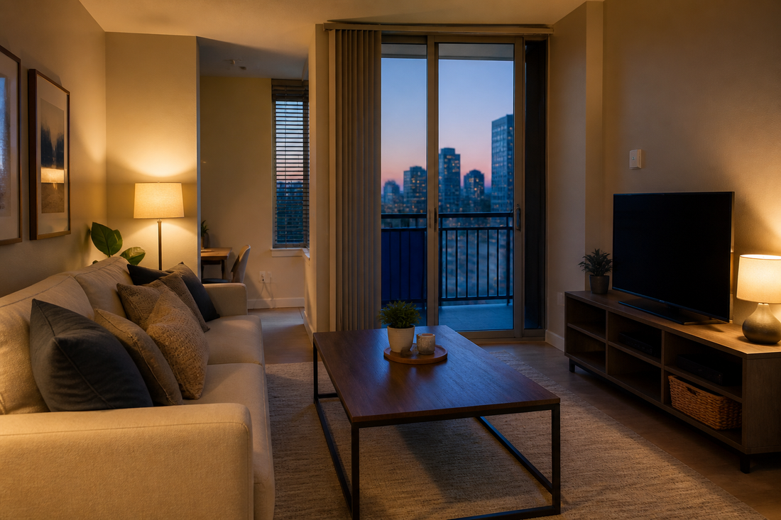 Renter-friendly smart lighting in a modern apartment without rewiring