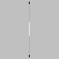 Modern Linear Pendant Floor to Ceiling Lamp Minimalist LED Pendant Lights Plug in 27.5" Long Strip Hanging Lamp for Bedroom Bedside TV Background