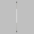 Modern Minimalist Pendant Light LED Linear Pendant Floor to Ceiling Lamp Plug in Black 51" Long Strip Hanging Lamp for Bedroom Bedside Living Room Corner