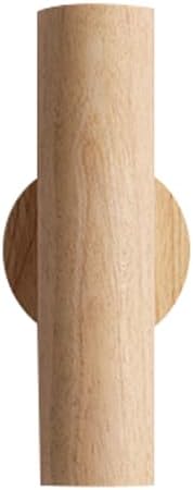 Japanese Style Wall Light, 9.8 in Minimalist Columnar Wood Wall Lamp, Hardwired Interior Wall Sconces, Bedroom Hallway Living Room Wall Mounted Lighting Fixtures