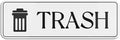Acrylic Trash Sign - for Door/Wall Name Plates in Kitchens, Break Rooms, and Storage Areas, 3x9 Inch
