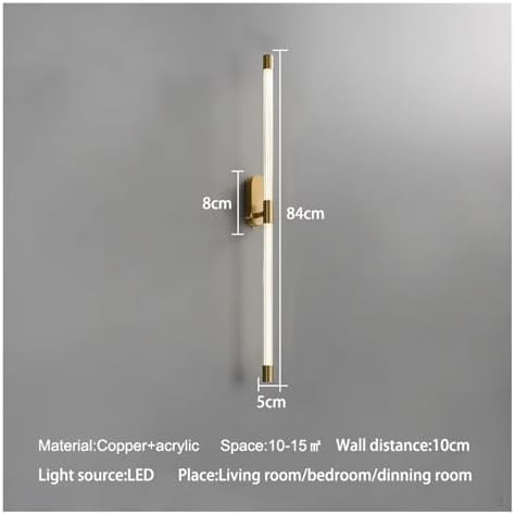 Minimalist LED Line Wall Lamp for Living Room, Study, and TV Decoration - Modern Indoor Lighting Fixture, Elegant Design, Space-Saving Illumination
