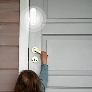 Heiman Window Door Alarms When Opened, WiFi Door Chime Sensor, Contact Sensor for Home Security, Smart Wireless Magnetic Door Open Detector, APP Notification Compatible with Alexa, Google Assistant