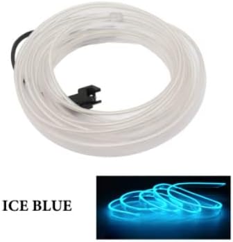 ABALDI El Wire Neon Light Car Interior LED Lights, Ambient Lighting Kits for Xmas Halloween Christmas Car Decoration(5m/16ft, Ice Blue)