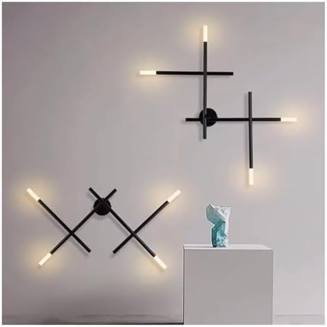 Minimalist LED Wall Lamp for Living Room & Bedroom - Simple Line Sconces for Home Decor, Stylish Background Lighting, Modern Bedside Wall Light, Ele Wall Fixture