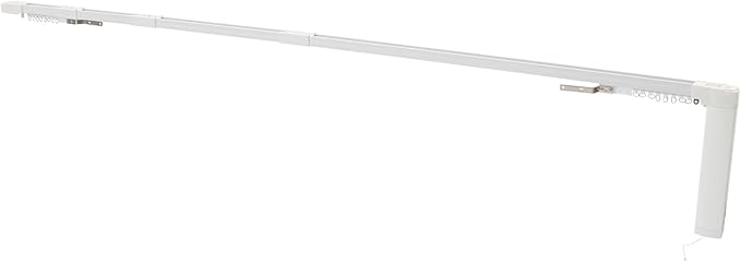 Smart Electric Curtain Track System, 47''-87'' Telescoping Motorized Curtain Rail Works, Remote & WiFi Control Curtains Rod, 88LB Load, Ceiling Mount Automatic Curtain Opener, Quiet Motor