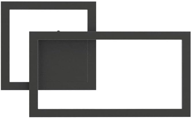 Ralbay 2-Pack Modern Indoor Wall Sconce 20W Aluminum Up and Down LED Modern Black Wall Sconce for Indoor Living Room Bedroom Hallway (Warm White Light, 3000K)
