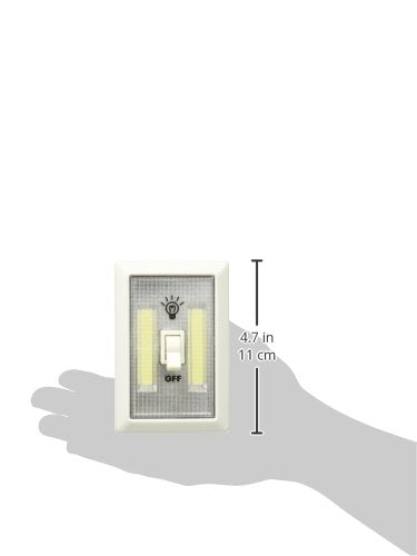 Promier TV207805 COB LED Switch Light, 2 Count, White, Push Button Actuator, Manual Operation
