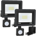 Motion Sensor Flood Light Outdoor, Plug in Motion Sensor Light with 4.9ft Cord, IP66 Waterproof Floodlights with Photocell 6000K Super Bright Security Light for Garden Patio