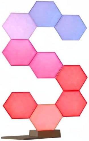 Yescom APP Control 9 Pack Smart LED Light Panels Hexagon Smarter Kit WiFi LED Table Light Kit Music Sync DIY Design Compatible with Alexa Google for Gaming TV Decor