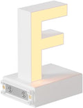 LED Magnetic Letter F, H 3.7" Light with Touch Control, White, Dimmable, Warm White 3000K