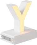 LED Magnetic Letter Y, H 3.7" Light with Touch Control, White, Dimmable, Warm White 3000K