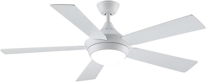 Fanimation Celano v2 52 inch Indoor Ceiling Fan with LED Light Kit - Matte White with Matte White Blades