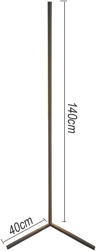 HomeLava RGB Corner Floor Lamp LED Nordic 55 inches Room Lamp LED Dimmable Remote Control Colour Changing Bedside Table Standing Lamp,Modern Minimalist Atmosphere Night Light [Black]