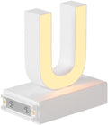 LED Magnetic Letter U, H 3.7" Light with Touch Control, White, Dimmable, Warm White 3000K