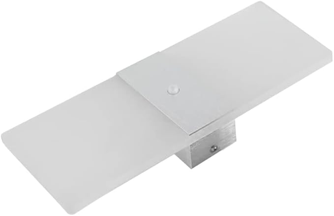 LED Motion Sensor Wall Lamp Security Light 12W SMD 2835 Acrylic Up/Down Wall Sconce Light Motion Activated Porch Lamp Fixture Modern Lighting for Stairway Patio Aisle Brushed Silver 3000K