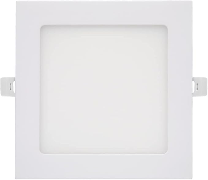 Maxxima Luvoni 6 in. Smart WiFi Slim Square LED Downlight - CCT 2700K-6500K, 900 Lumens, 12 Watt Dimmable Flat Panel Light Fixture, J-Box Included