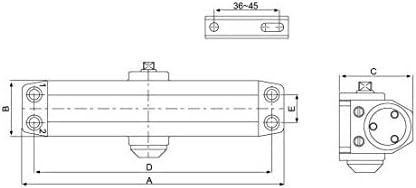 Marie Automatic Door Closer Adjustable Grade 3 Spring Hydraulic Door Closer for Residential and Commercial Use