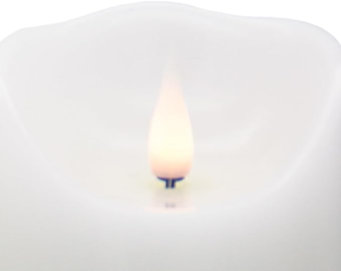 Flameless LED Candles, Realistic Flickering Flame, Set of Multiple (White, Set of 3 (4",5",6"))