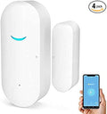 4-Pack Smart Door/Window Sensor: WiFi Alarm, Wireless Alerts, Compatible with Alexa/Google Assistant