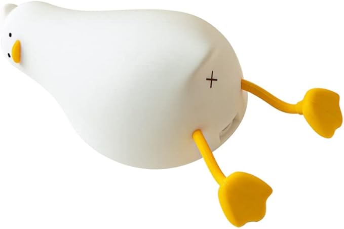 Duck Night Light - LED Cute Lamp, Lying Flat, Squishy, Adjustable Dimmable With Timer Function, Rechargeable Bedside Touch Light for Breastfeeding