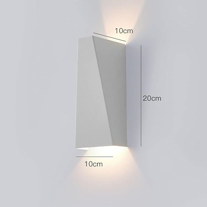 Modern Wall Light LED Sconce Up Down Metal Wall Spot Lamp, Indoor Lighting Fixtures Bedside Night Lamps for Living Room Bedroom Hallway Home Decorative Wall Wash Lights (Color : White-6000K)