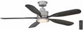 LYTIO Fallsburg 52 in. Integrated LED Indoor/Outdoor Galvanized Ceiling Fan with Light and Remote Control Included