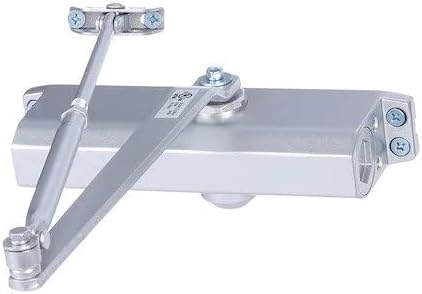 Automatic Door Closer Adjustable Closers Size 3 Commercial Grade 3 Spring Hydraulic Door slam Preventer Auto Door-Closer, Easy Installation & Instructions Silver