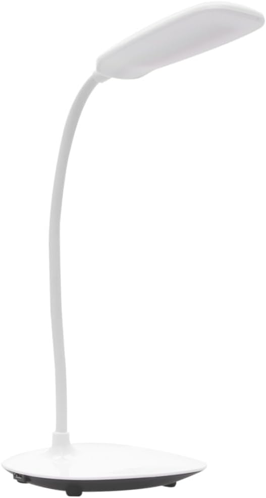 Tofficu Adjustable LED Desk Lamp with Touch Control Eye Protection Brightness Levels Flexible Neck Portable Folding Design for Reading Studying and Working White
