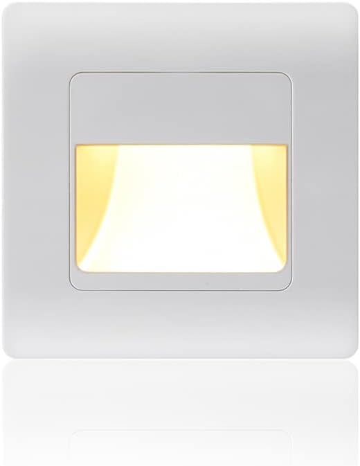 Recessed LED Stair Light Wall Lamp Motion Sensor Wall Lamp AC85-265V Step Lamp Corridor Lighting Indoor Wall Lighting 1PcsColdWhite White