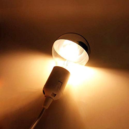 MD Lighting 4W Half Chrome Light Bulbs G25(G80), E26 Warm White 2700K 40W Equivalent 360lm Vintage Edison LED Decorative Bulbs with Silver Mirror for Indoor Dinning Room Living Room, 4-Pack, AC 110V
