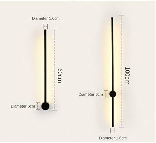 Living Room Minimalist Background Wall Decoration Bedroom Bedside Linear LED Wall Lamp Ceiling Light(Warm Light,60cm)