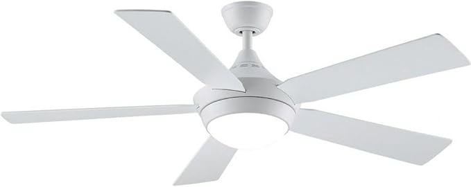 Fanimation Celano v2 52 inch Indoor Ceiling Fan with LED Light Kit - Matte White with Matte White Blades