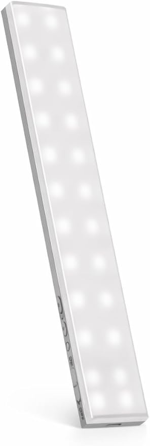 EZVALO 1800mAh Rechargeable Under Cabinet Lights, Wireless Magnetic Light Bars with 80 Colors, 1 Pack for Kitchen Shelves Home Bar（Not Included Remote）
