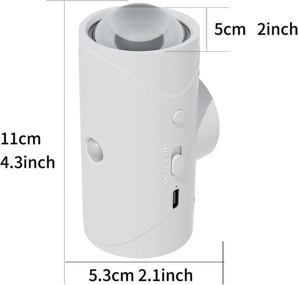Rechargeable LED Wall Lamp Magnetic Motion Sensor Dimmable Stick on Night Light for Bedroom Closet Under Cabinet Lighting (4, Black)