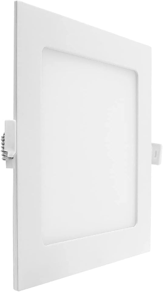 Maxxima Luvoni 6 in. Smart WiFi Slim Square LED Downlight - CCT 2700K-6500K, 900 Lumens, 12 Watt Dimmable Flat Panel Light Fixture, J-Box Included