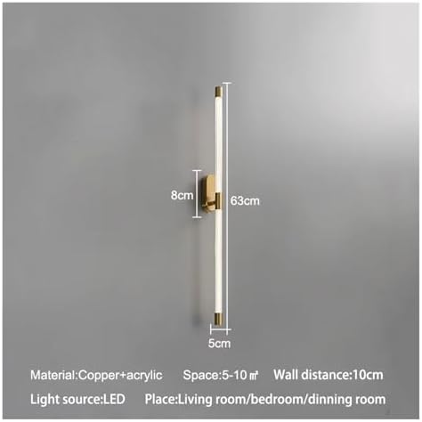 Minimalist LED Line Wall Lamp - Modern Indoor Lighting for Living Room, Study & TV Decoration, Elegant Design for Home Decor, Energy-Efficient & Stylish Wall Light