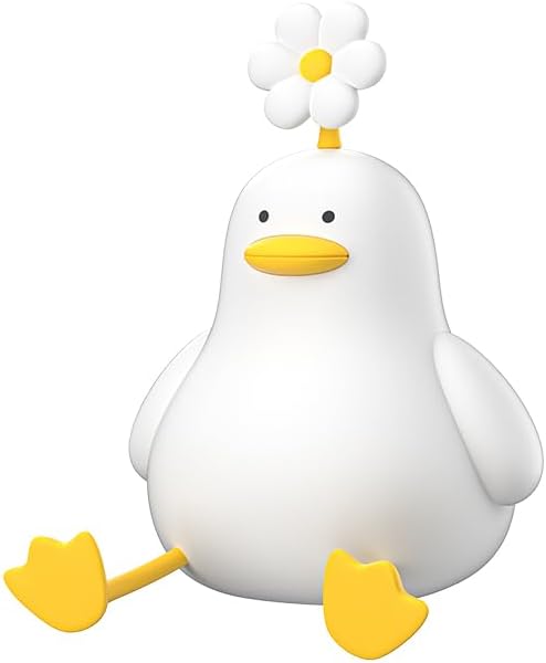 Cute Duck Night Light for Baby Kids Toddler, 3 Level Dimmable Squishy Duck Lamp, 30 Min Timer Off Nursery Bedside Nightlight, Rechargeable Touch Lamp for Bedrooms Living Room Decor Gift Ideas