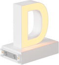 LED Magnetic Letter D, H 3.7" Light with Touch Control, White, Dimmable, Warm White 3000K