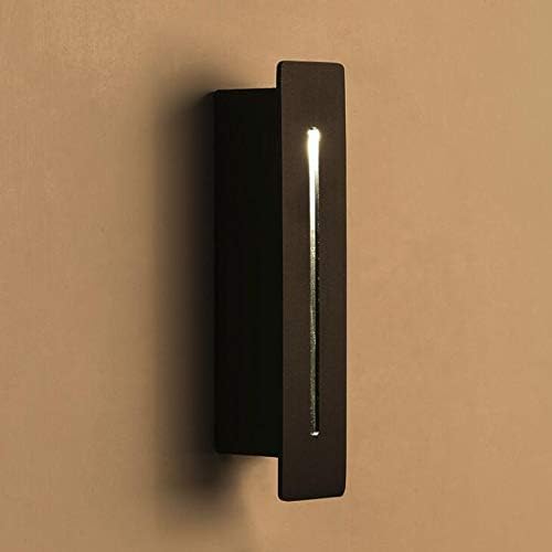 Modern 3W LED Wall Light Fixture Flush Mount Lamp Step Stair Lighting Hotel Corridor Black