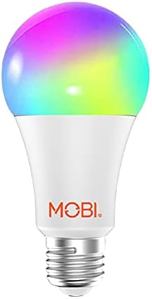 MOBI Smart WiFi LED Bulb Multi-Color Changing LED Light Bulb for Home; Bedroom, Dimmable & Voice Command, Energy Efficient LED Bulbs, No Hub Required, Compatible with Alexa and Google