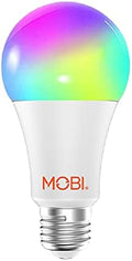 MOBI Smart WiFi LED Bulb Multi-Color Changing LED Light Bulb for Home; Bedroom, Dimmable & Voice Command, Energy Efficient LED Bulbs, No Hub Required, Compatible with Alexa and Google