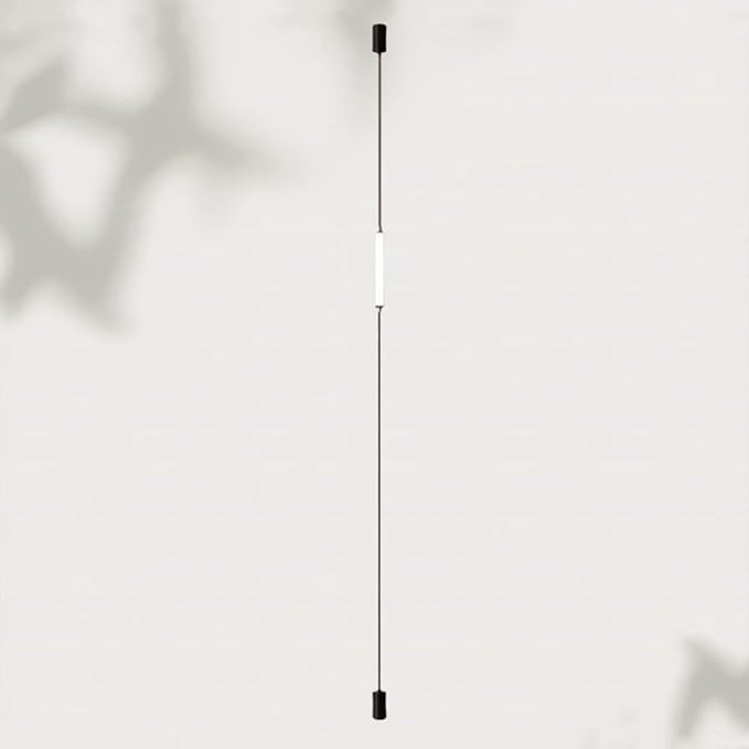 Modern Minimalist Pendant Light Linear Floor to Ceiling Lamp 11.8" Long Strip LED Pendant Lights Hardwired Bedside Ceiling Hanging Lights for Bedroom Living Room Corner