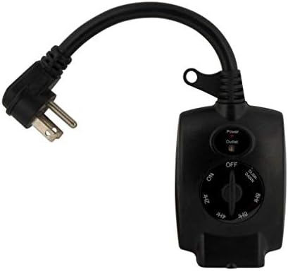 15 Amp Outdoor Plug-In Mechanical Dusk to Dawn Countdown Timer with Grounded Outlet