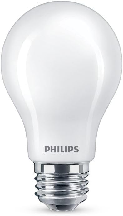 PHILIPS LED 40W A19 8-Pack Ultra Definition Soft White (2200K) 450 Lumen (5W = 40W) Dimmable Frosted Flicker-Free Light Bulbs