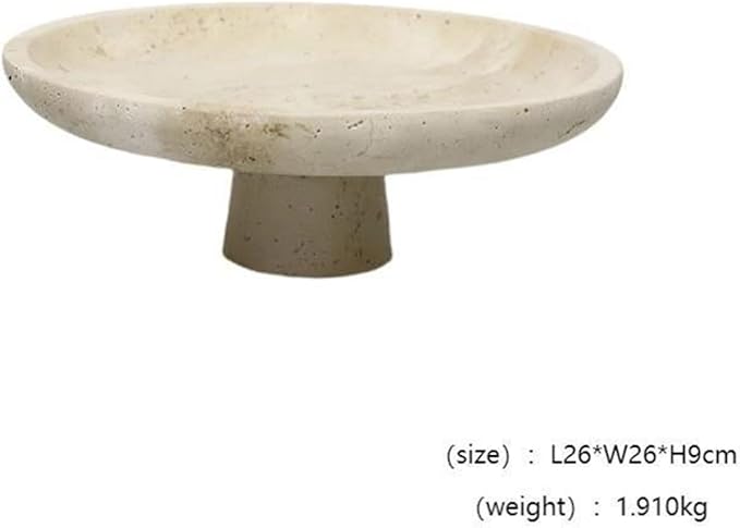 Modern Style Marble Tray Organizer - Modern Stone Decoration for Living Room, Dining Table, Office - Stylish Key and Jewelry Holder(Beige27)
