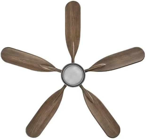 LYTIO Fallsburg 52 in. Integrated LED Indoor/Outdoor Galvanized Ceiling Fan with Light and Remote Control Included