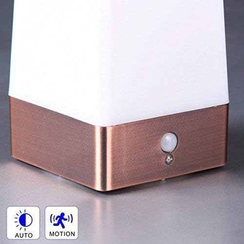2pack Square Retro LED Night Light,Bedside Lamp with Wireless PIR LED Motion Sensor Night Light, Battery Powered Light for Living,Bedroom,Bathroom,Hallway,Kitchen…