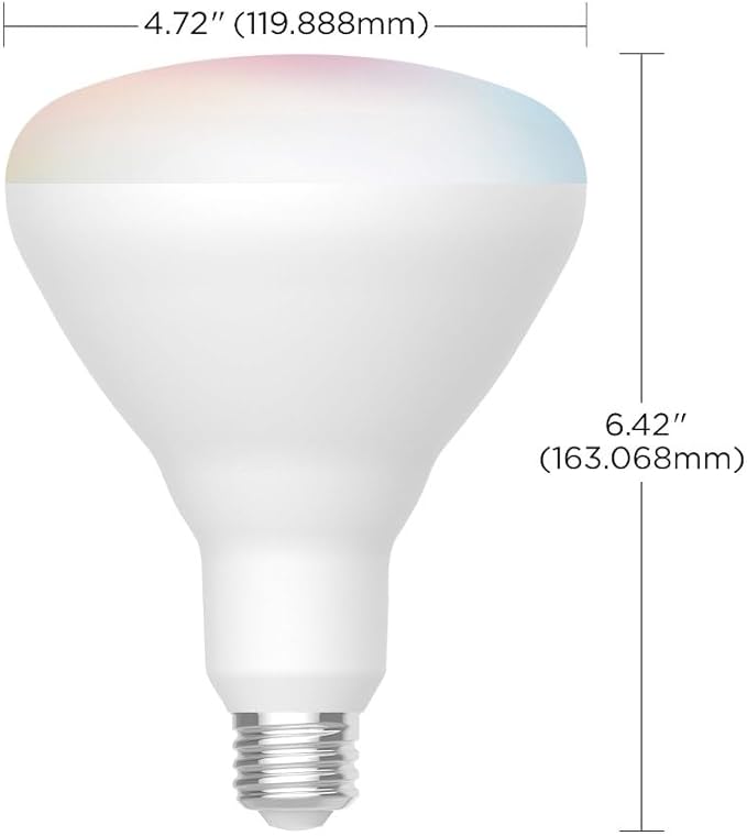 Satco S11284 Starfish WiFi-Control BR40 LED Color-Changing and Tunable White Smart Light Bulb, 12 Watts, 2700K-5000K