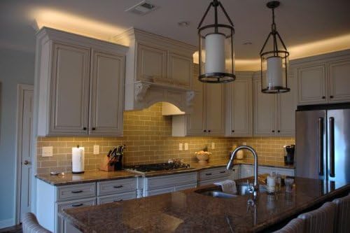 Inspired LED Cut and Connect Series | Super Bright - 18 LEDs per Foot | Warm White ~3000 K | 9.5ft/ 3M | Flex LED Kit | Cut to Size DIY | Dimmable | Install in Minutes!